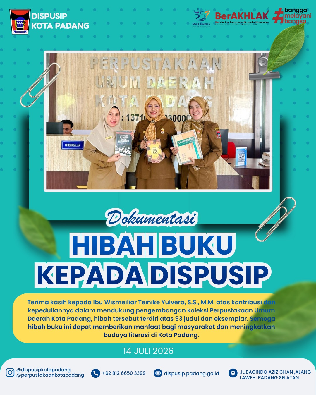 📚✨ HIBAH BUKU TINGKATKAN LITERASI ✨📚