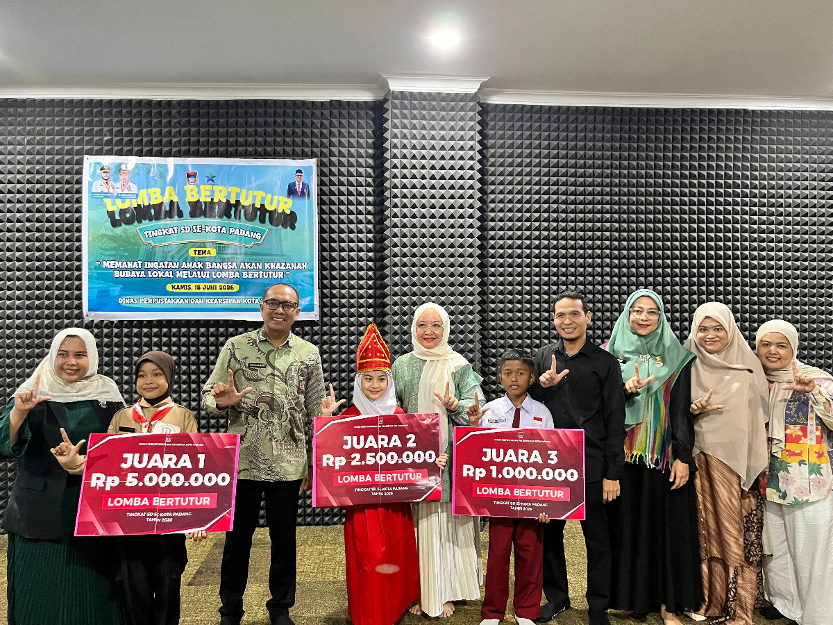 Lomba Bertutur SD se-Kota Padang 2026 Dorong Minat Baca dan Cinta Budaya Lokal